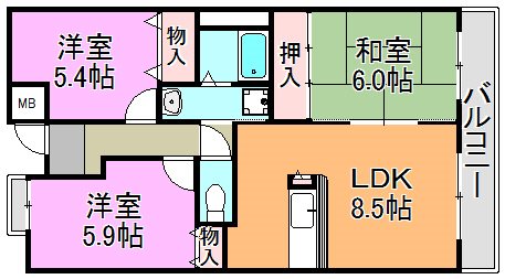 レシェンテオクノ 間取り図