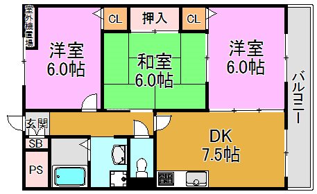 メディオグリシーナＦ 間取り図