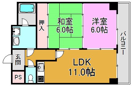 フェルザ長田 間取り図