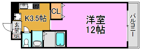 フロム東大阪 間取り図