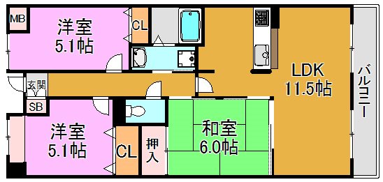 プランテーム吉田 間取り図
