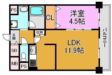 LA VERDE長田 間取り図