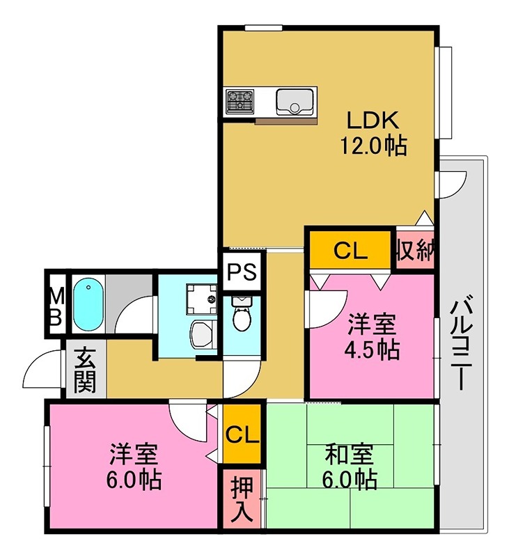 ジュネス高井田 間取り