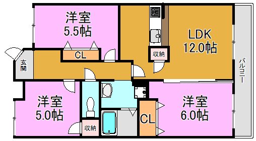 ガーデンシティ長田 間取り図