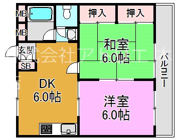 第2千寿ハイツ 間取り図