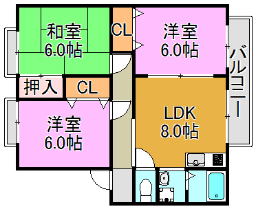 サンビレッジ東大阪 間取り図