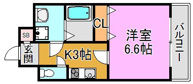 グランシス高井田 間取り図