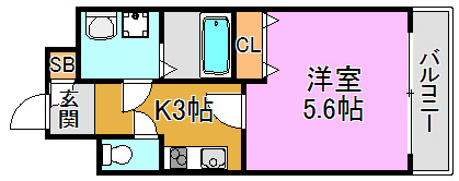 グランシス高井田 間取り図
