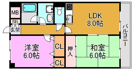 イーストヒル長田 間取り図