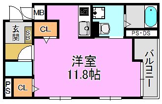 クロワール長田 間取り図