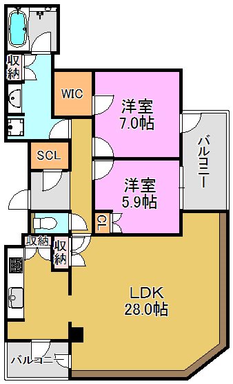 D.グラフォート大阪NYタワーHIGOBASHI 間取り図