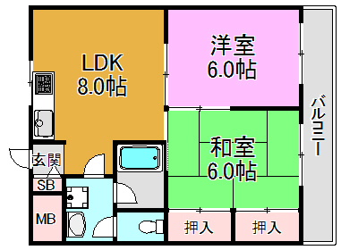 サンハイツ稲田 間取り図