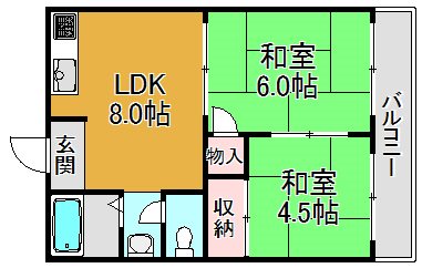 第二コーポ春日荘 間取り図