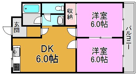 エイチ・ツー・オー高井田Ⅱビル 間取り図