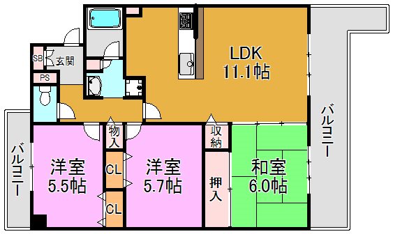 ファミーユ2002 間取り図