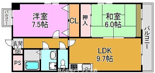 大発ビル高井田ハイム 間取り図