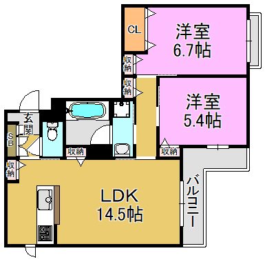 シャーメゾンF＆ｄ 間取り図