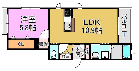 シャーメゾン森河内西 間取り図