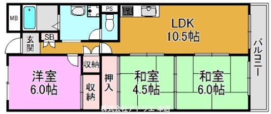エクシードハイツＫＡＮＮＯ 間取り図