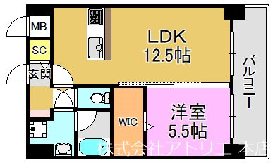 グランカーサ高井田 間取り図