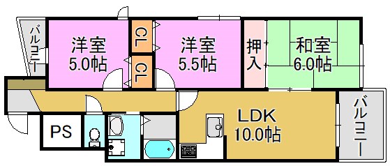 リアライズ荒本 間取り図