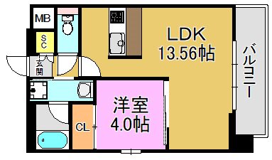 プレジオ荒本新町 間取り図
