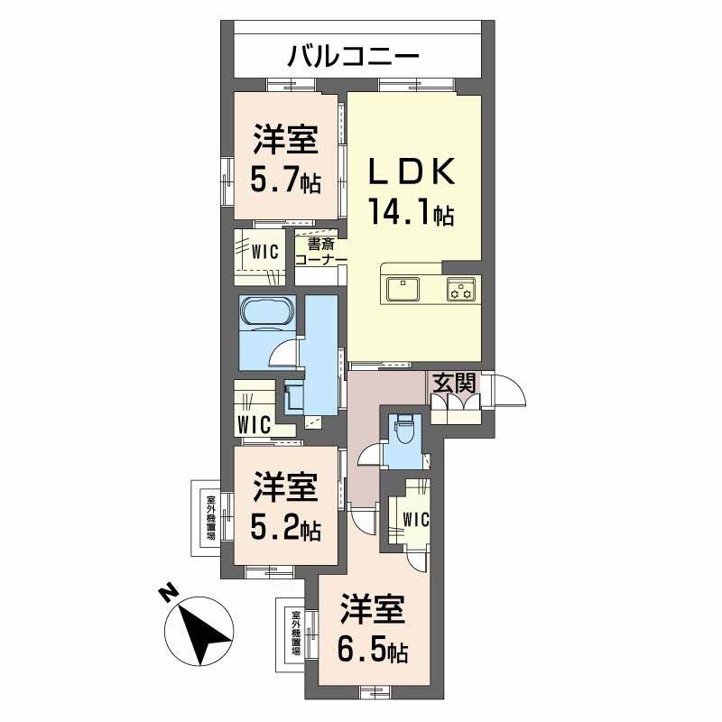 シャーメゾン　ストーンフィールド 間取り図