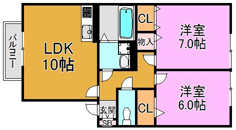 メルベーユ高井田 間取り図