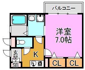 プランドール森河内 間取り図