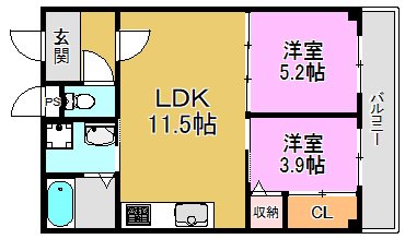 コーポ大喜 間取り図