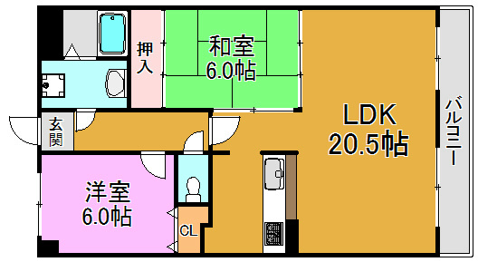 プランドール中川 間取り図