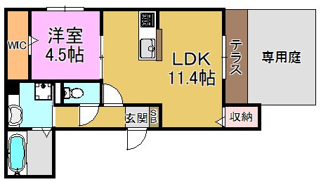 ボヌワール高井田 間取り図