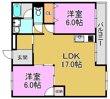 グロースハイツ吉田下島 間取り図