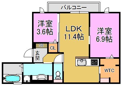 グラッドⅠ 間取り図