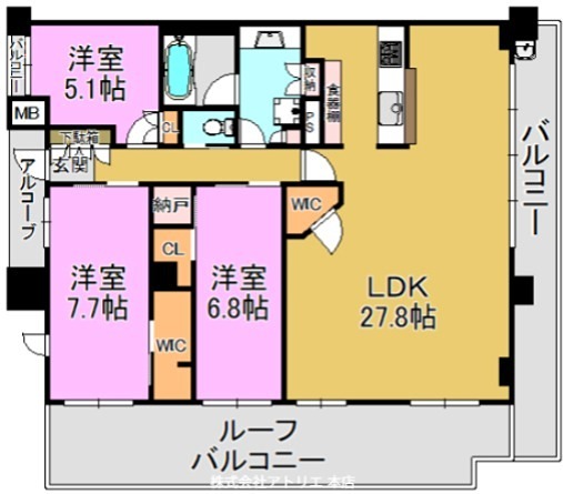 クレヴィア東生駒 間取り図