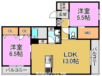 グランド・ソレイユ　B棟 間取り図