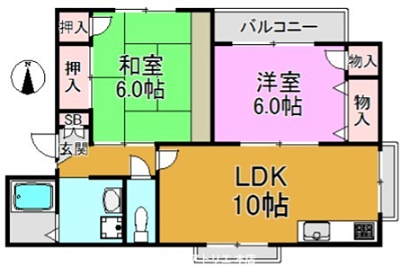グリーンハイツ吉川 間取り図