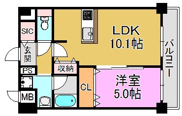 シャンテ高井田 間取り図