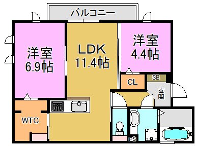 グラッドⅠ 間取り図