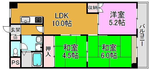 オリエントマンション 間取り図