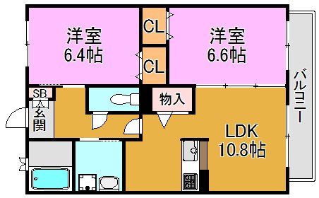 ＣＡＳＡ学園町 間取り図