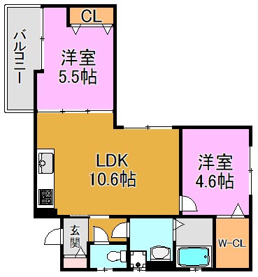 クリエオーレ荒本Ⅱ 間取り図