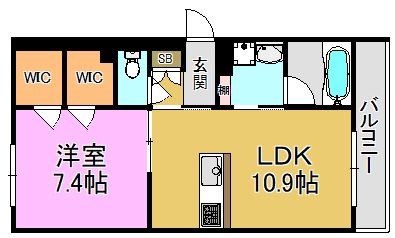 シャーメゾン Leaf 間取り図