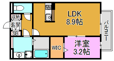 グレイス奥林 Ａ棟・Ｂ棟 間取り図