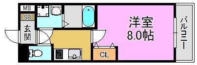 La Douceur(ラドゥセール)荒本 間取り図