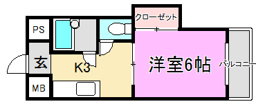 北島ハイツ 間取り図