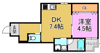グランドソレイユ森河内 間取り図