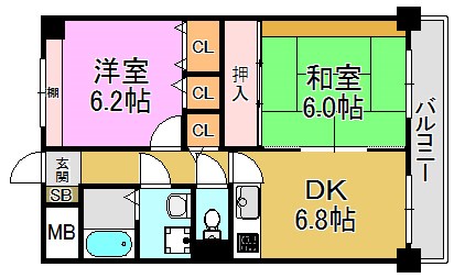 ＷＥＳＴヒルズ新鴻池 間取り図