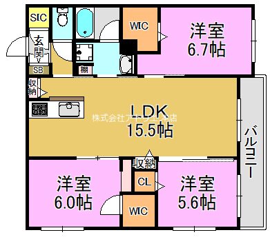シャーメゾン　オリエント 間取り図