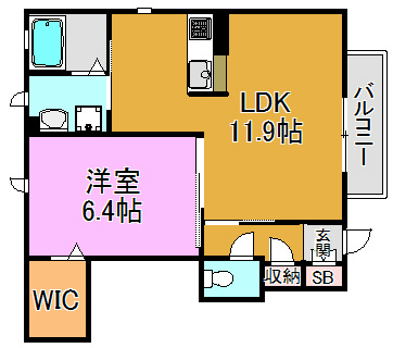 シャーメゾン稲田本町A棟 間取り図